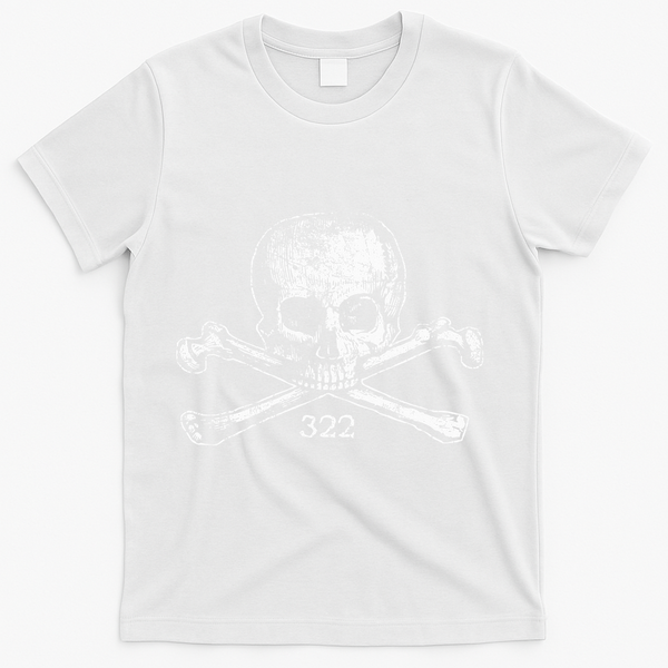 Skull & Bones 322 Distressed Skull And Crossbones T-Shirt - White