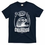 Soggy Beaver Bbq If ItS Not All Over Your Face Funny Beaver T-Shirt - Navy