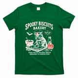 Spooky Biscuits Bakery Cat Halloween Treats T-Shirt - Irish Green