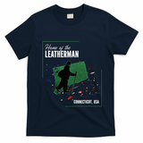 Supernatural Connecticut Cryptid Home Of The Leatherman T-Shirt - Navy Blue