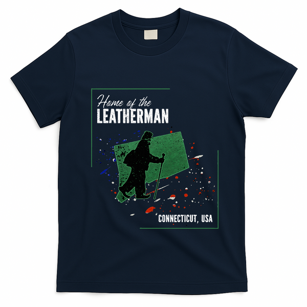 Supernatural Connecticut Cryptid Home Of The Leatherman T-Shirt - Navy Blue