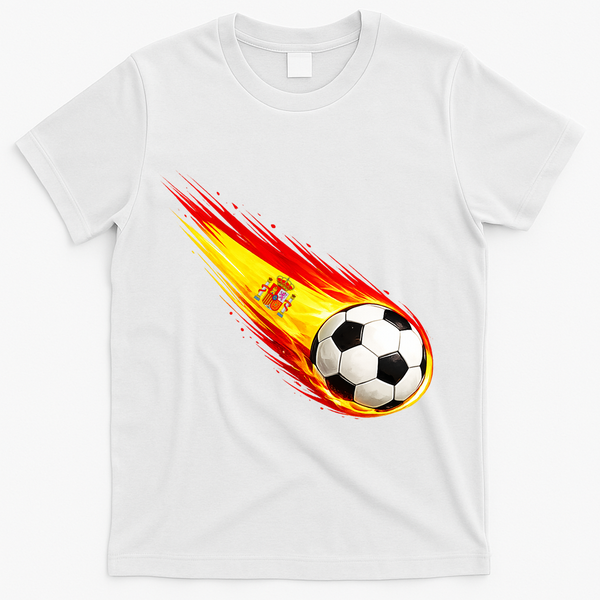 Spain Flag Pride Heritage Soccer Fan T-Shirt - White