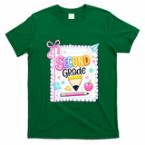 Second Grade Coquette Pencil First Day Of School T-Shirt - Irish Green