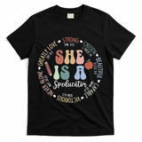Speducator God Says Bible Verse Christian Back To School T-Shirt - Black