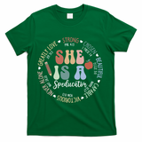 Speducator God Says Bible Verse Christian Back To School T-Shirt - Green