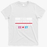 Save Girls Sports Common Sense Statement Apparel T-Shirt - White