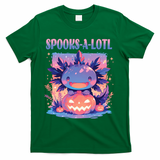 Spooks-A-Lotl Halloween Axolotl T-Shirt - Green