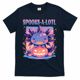 Spooks-A-Lotl Halloween Axolotl T-Shirt - Navy