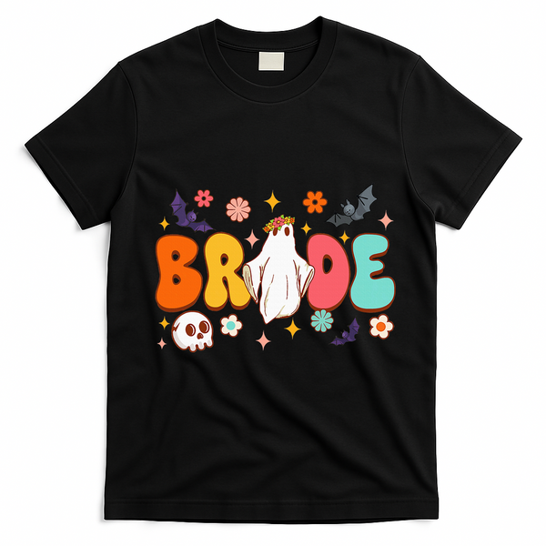 Spooky Halloween Bride To Be Bachelorette Party Matching T-Shirt - Black