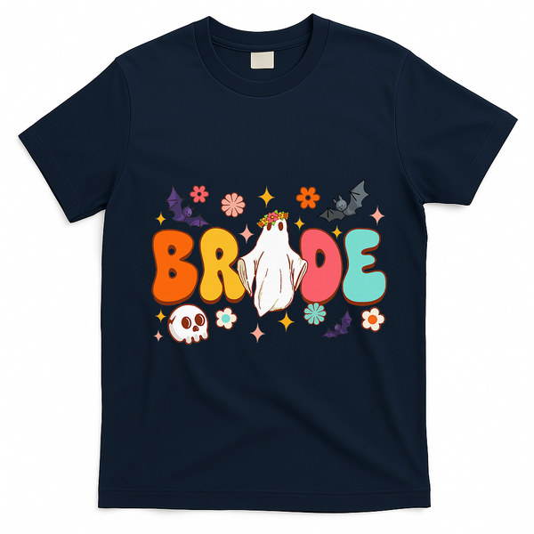 Spooky Halloween Bride To Be Bachelorette Party Matching T-Shirt - Navy Blue