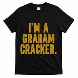 Smores Halloween Costume I'm A Graham Cracker Instant Lazy Halloween Costume Party T-Shirt - Black