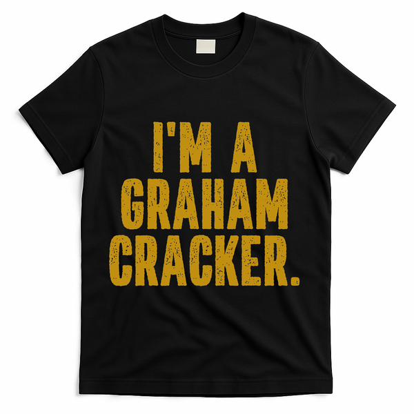 Smores Halloween Costume I'm A Graham Cracker Instant Lazy Halloween Costume Party T-Shirt - Black