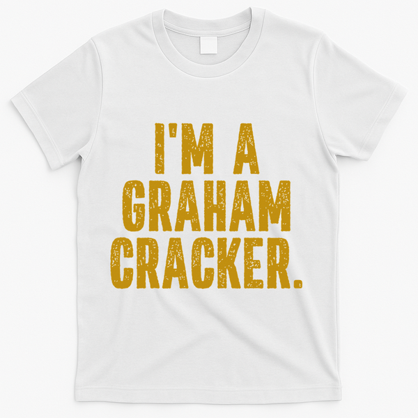 Smores Halloween Costume I'm A Graham Cracker Instant Lazy Halloween Costume Party T-Shirt - White