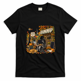 Stars Hollow Coffee Shop Ghost Reading Autumn Fall Vibes T-Shirt - Black