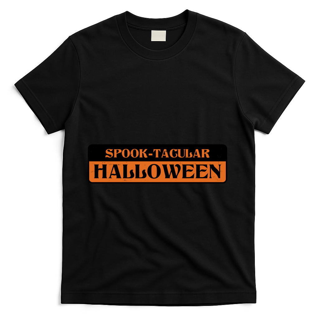 Spooktacular Halloween Festive T-Shirt - Black