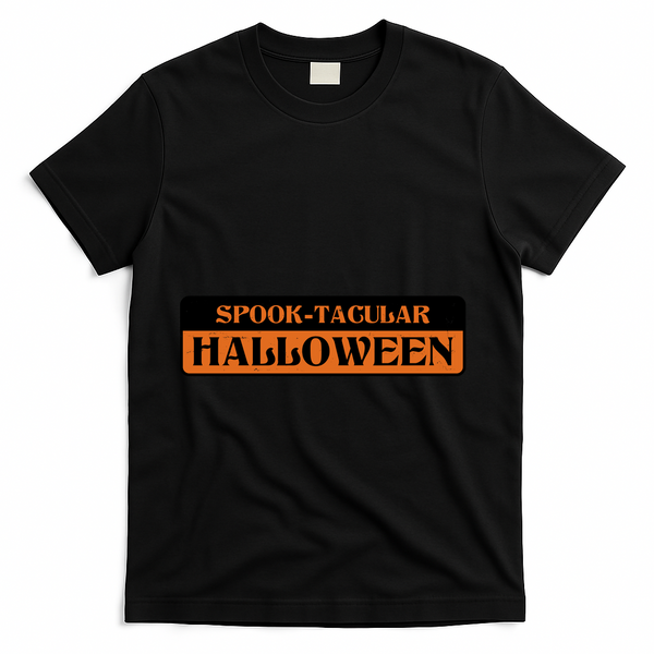 Spooktacular Halloween Festive T-Shirt - Black
