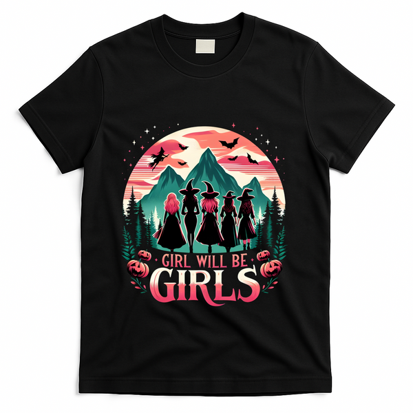 Spooky Halloween Witch Will Be Funny Witchy Vibes Gift T-Shirt - Black