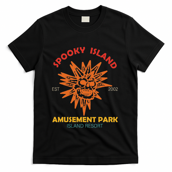 Spooky Island Est 2002 Amusement Park Island Resort T-Shirt - Black