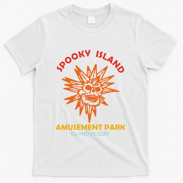 Spooky Island Est 2002 Amusement Park Island Resort T-Shirt - White