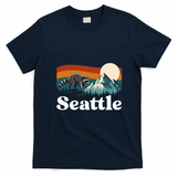 Seattle Jimothy Raccoon Meme Mountain T-Shirt - Navy Blue