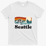 Seattle Jimothy Raccoon Meme Mountain T-Shirt - White
