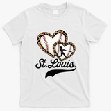 St. Louis Baseball Heart Game Day Fan T-Shirt - White