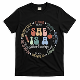 School Nurse God Says Bible Verse Christian Back To School T-Shirt - Black
