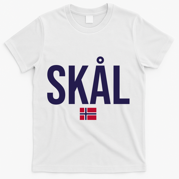 Skal Norwegian Phrase Saying Gift Cheers In Norway T-Shirt - White
