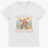 Sasquatch Oktoberfest German Beer Festival  Drinking Matching  T-Shirt - White