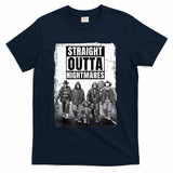 Straight Outta Nightmares Horror Halloween Scary T-Shirt - Navy