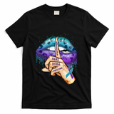 Suicide Prevention Awareness Still Here Still Fighting Lips Cool Gift T-Shirt - Black