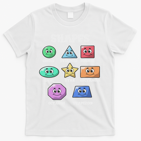 Shapes Pre K Kindergarten Teacher Back To School Gift T-Shirt - White