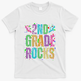 School Rocks Back To School Rockin 2nd Grade Rocks T-Shirt - White