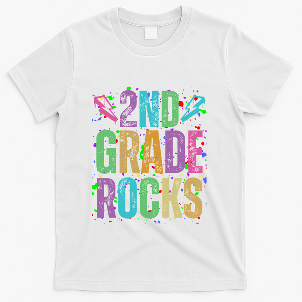 School Rocks Back To School Rockin 2nd Grade Rocks T-Shirt - White