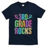 School Rocks Back To School Rockin 3rd Grade Rocks T-Shirt - Navy
