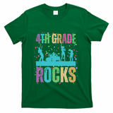 School Rocks Back To School Rockin 4th Grade Rocks T-Shirt - Green