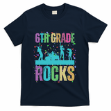 School Rocks Back To School Rockin 6th Grade Rocks T-Shirt - Navy