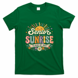 Senior Sunrise Class Of 2027 Retro T-Shirt - Irish Green