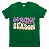 Spooky Season Cute Halloween Vibe Gift T-Shirt - Green