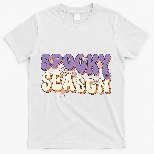 Spooky Season Cute Halloween Vibe Gift T-Shirt - White