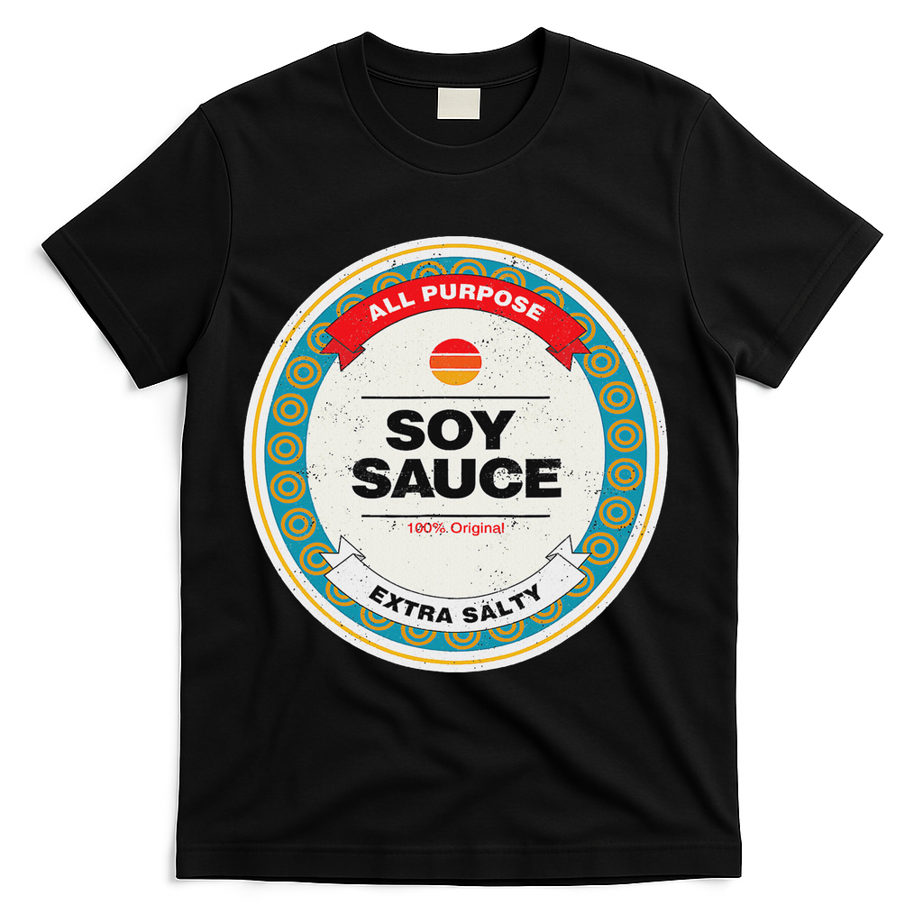 Soy Sauce Easy Halloween Costume Matching Group Couples T-Shirt - Black
