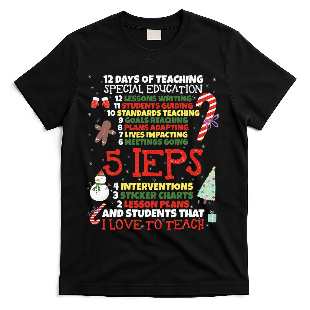 Sped School Funny Special Education Teacher Gift T-Shirt - Black