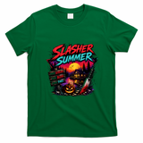 Slasher Summer Horror More Screams Blood Good Times Halloween T-Shirt - Irish Green