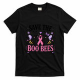 Save The Boo Bees Breast Cancer Awareness Funny T-Shirt - Black