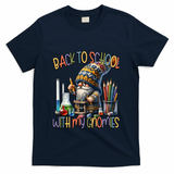 Science Teacher Chemistry Gnome Graphic Funny Back To School Gift T-Shirt - Navy