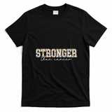 Stronger Than Cancer Floral T-Shirt - Black