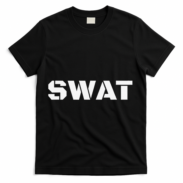 SWAT Team Halloween Costume Tactical Uniform Idea T-Shirt - Black