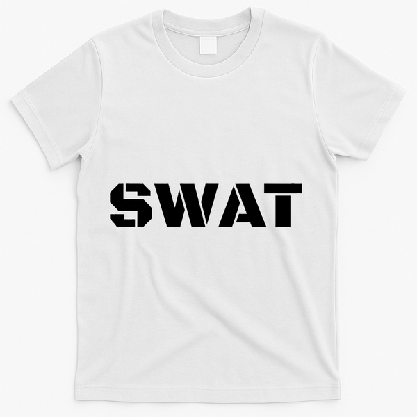 SWAT Team Halloween Costume Tactical Uniform Idea T-Shirt - White