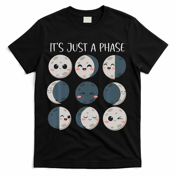 Science Teacher Moon Phases Scientist Back To School T-Shirt - Black