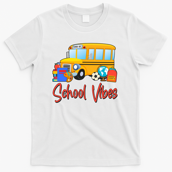 School Vibes Back to School T-Shirt - White